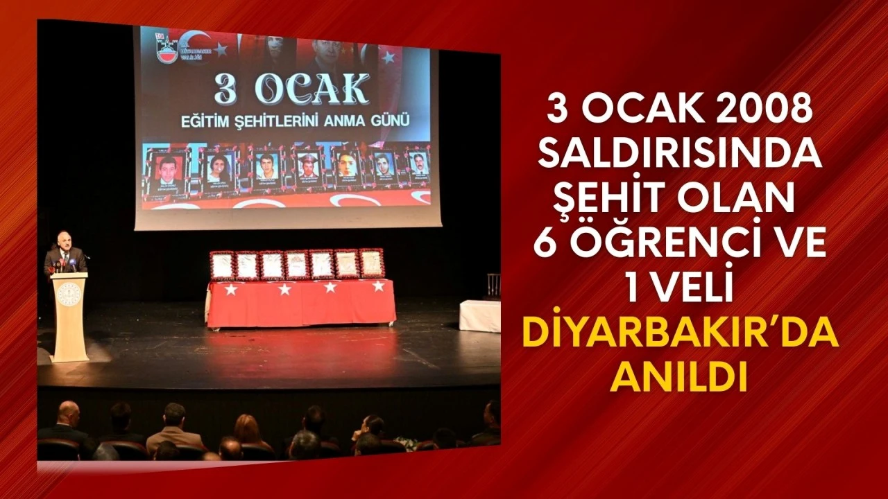 3 Ocak 2008 Saldırısında Şehit Olan 6 &Ouml;ğrenci ve 1 Veli Diyarbakır&rsquo;da Anıldı