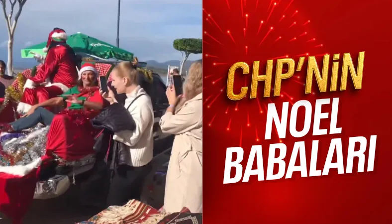 CHP'li Fethiye Belediyesi zabıta aracını kullanarak Noel kutladı