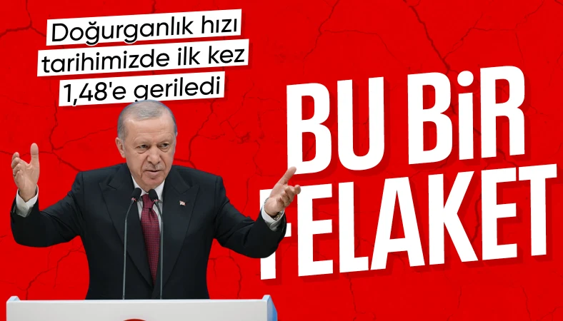 Cumhurbaşkanı Erdoğan: Türkiye'nin doğurganlık hızı tarihte ilk kez 1,48'e geriledi