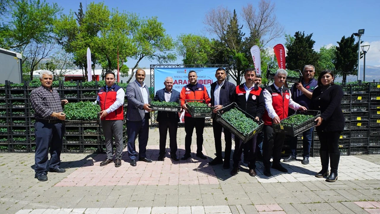 Kahramanmaraş B&uuml;y&uuml;kşehir&rsquo;den &Uuml;reticiye 650 Bin Hibe Biber Fidesi