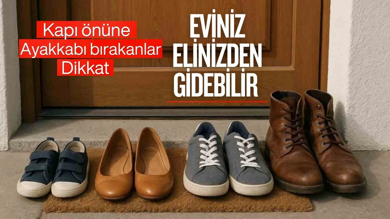 Kapı &ouml;n&uuml;ne ayakkabı bırakanlar dikkat: Eviniz elinizden gidebilir