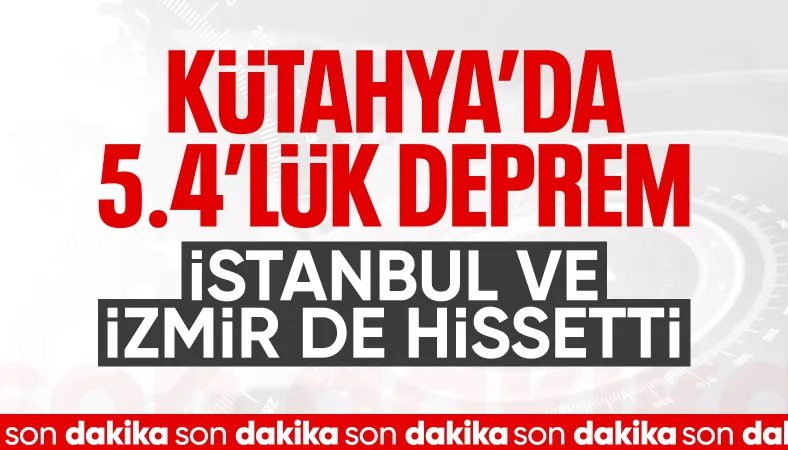 Kütahya'da 5.4 büyüklüğünde deprem meydana geldi