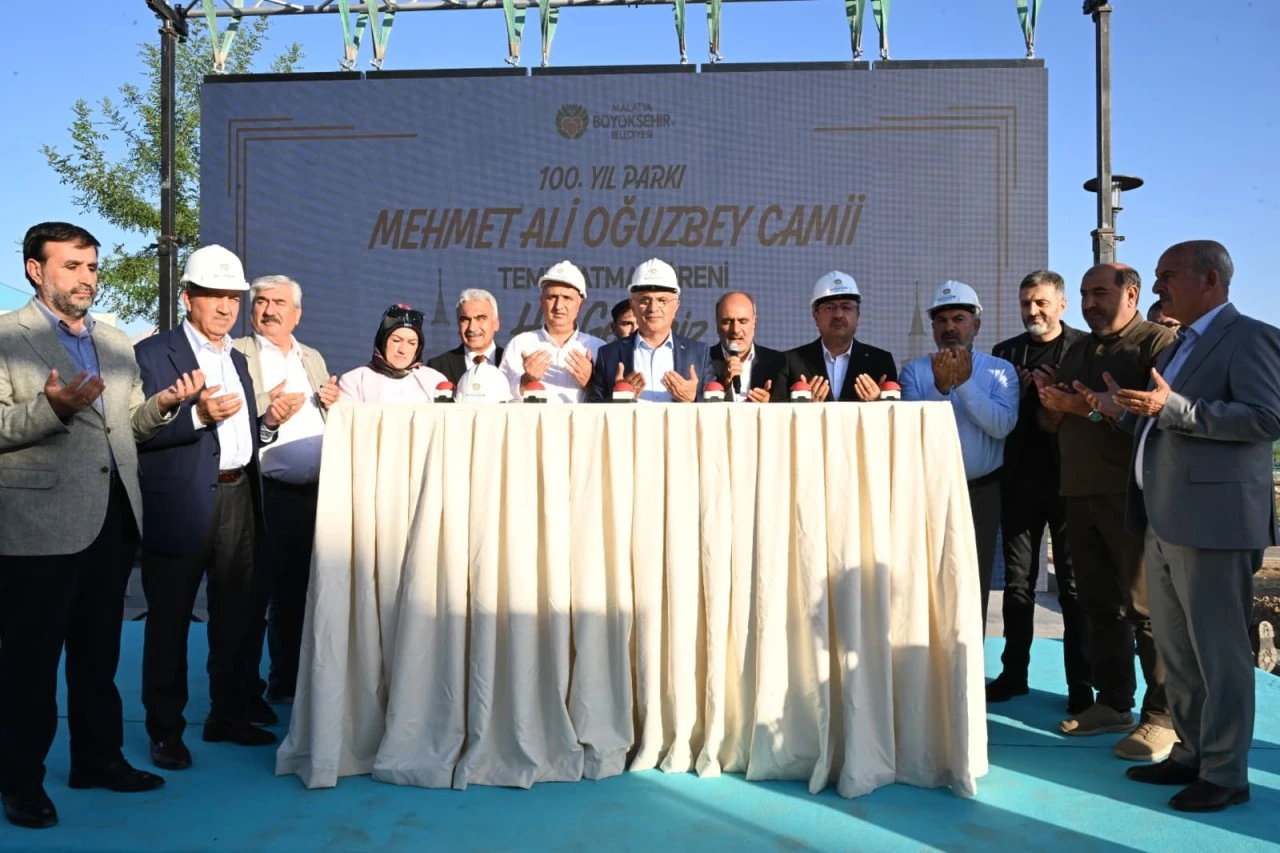 Malatya'da 100. Yıl Kent Parkı'nda cami yapımına başlandı 