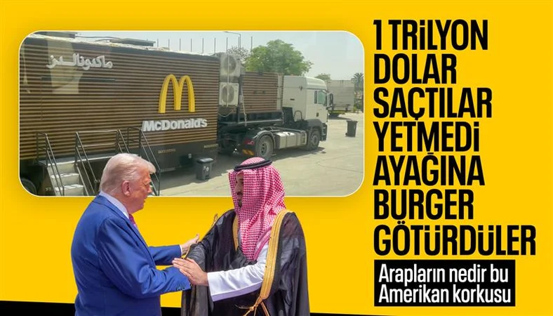 Suudi Arabistan Kraliyet Sarayı'na Trump için mobil McDonald’s şubesi kuruldu