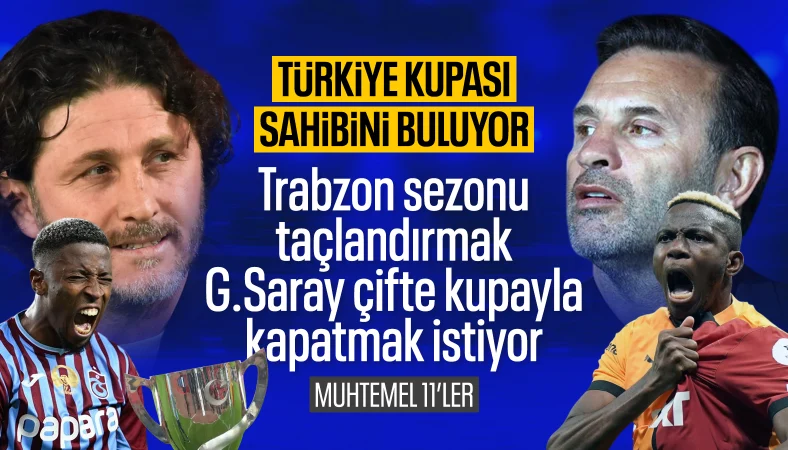 Trabzonspor-Galatasaray: Muhtemel 11'ler