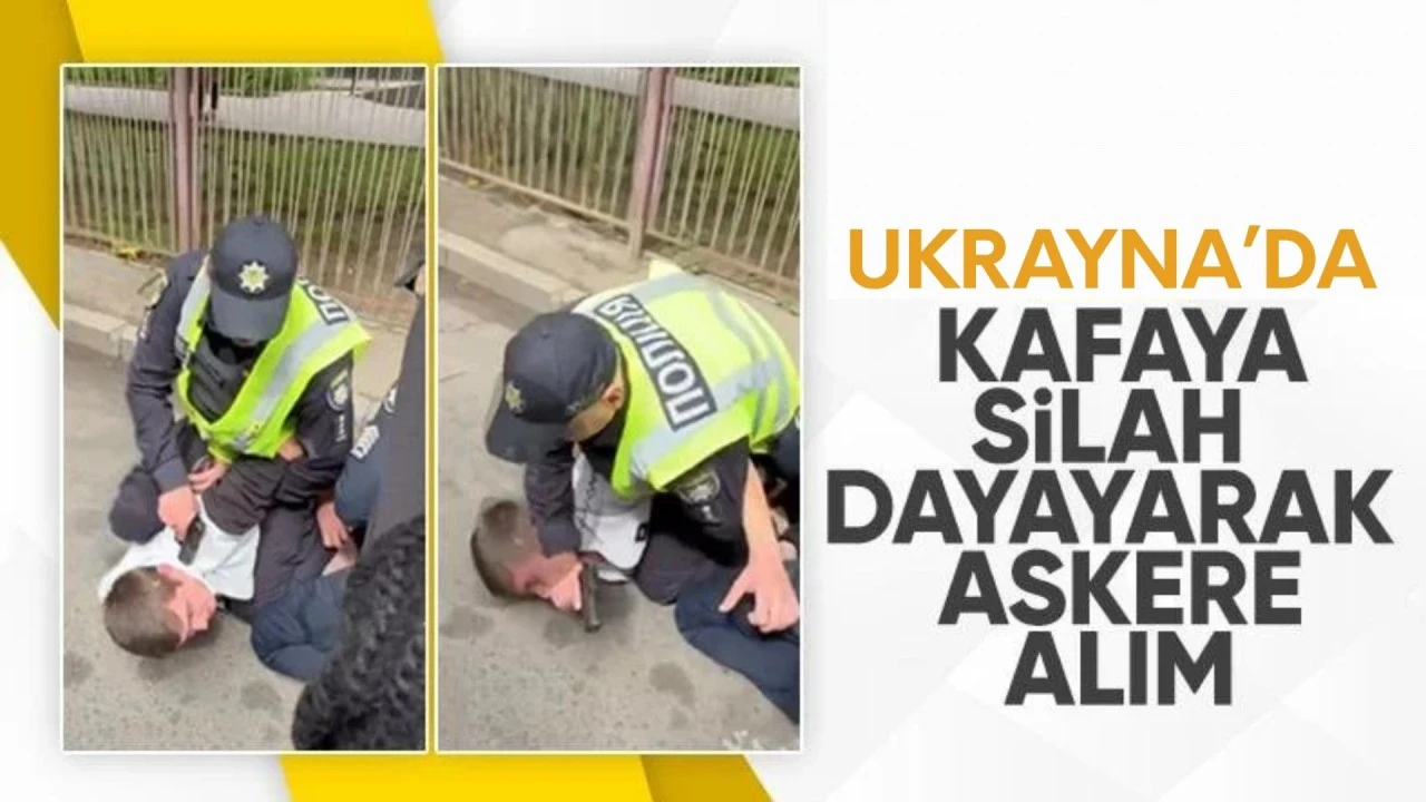 Ukrayna'da askerlikten ka&ccedil;an kişi, başına silah dayanarak g&ouml;zaltına alındı