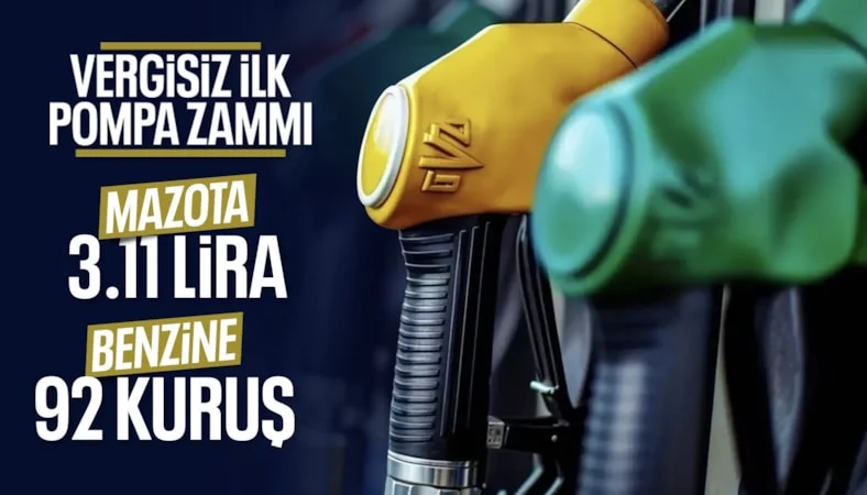 Benzin ve motorine zam geldi