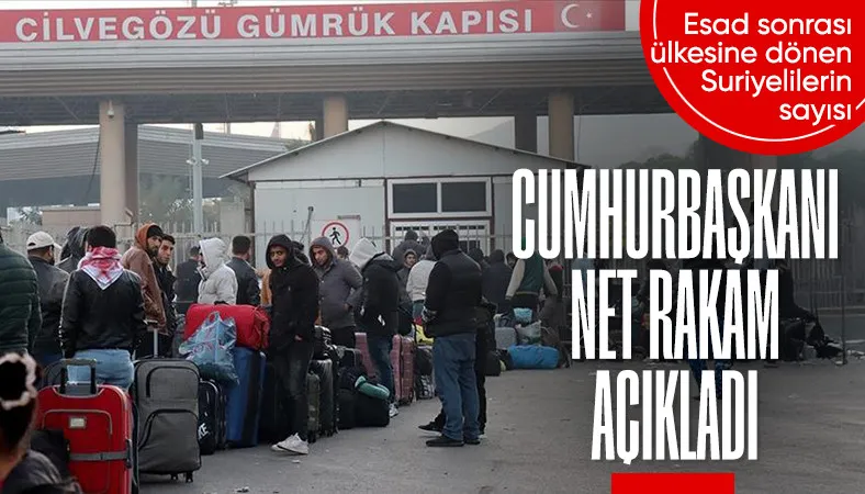 Cumhurbaşkanı Erdoğan: Suriye’ye dönenlerin sayısı 1 milyon 290 bine ulaştı