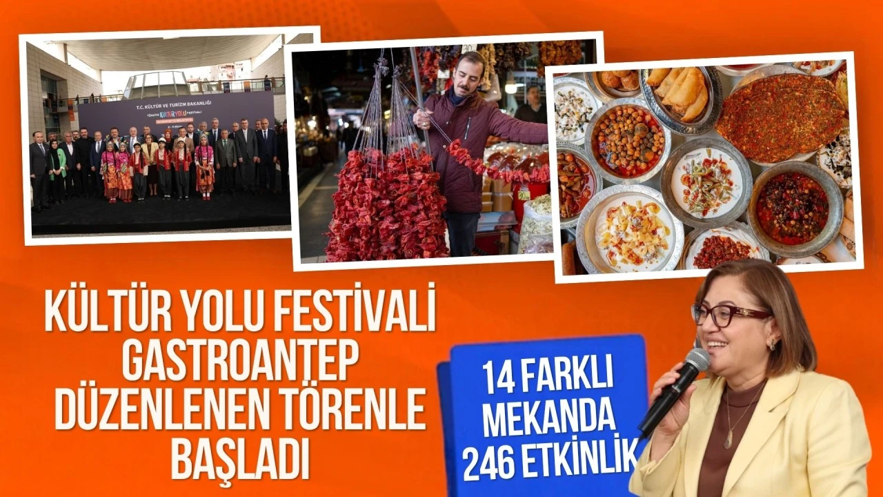 GastroAntep K&uuml;lt&uuml;r Yolu Festivali resmi a&ccedil;ılış t&ouml;reniyle başladı