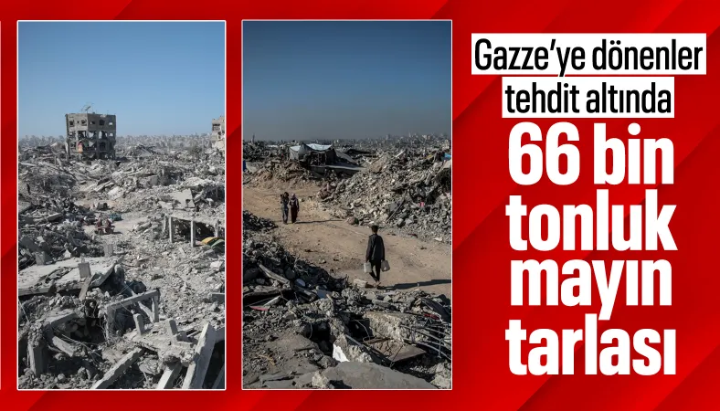 Gazze’de 66 bin ton patlamamış mühimmat, dönenler için risk oluşturuyor