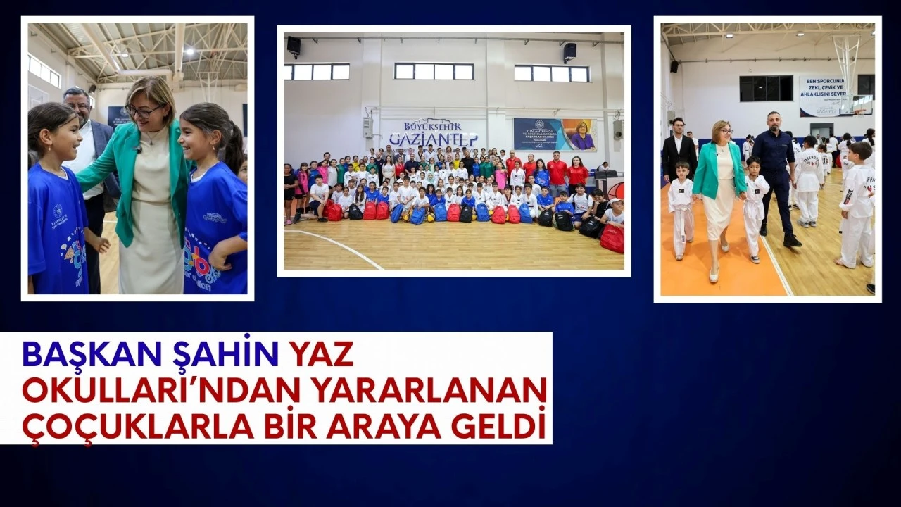 BAŞKAN ŞAHİN YAZ OKULLARI’NDAN YARARLANAN ÇOCUKLARLA BİR ARAYA GELDİ