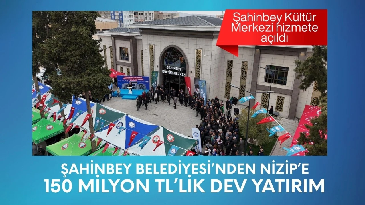   Şahinbey Belediyesi'nden Nizip'e 150 milyon TL'lik dev yatırım: Şahinbey Kültür Merkezi hizmete açıldı Aktüel Şahinbey Belediyesi'nden Nizip'e 150 milyon TL'lik dev yatırım: Şahinbey Kültür Merkezi hizmete açıld?