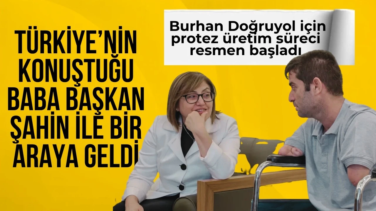 Türkiye'nin konuştuğu baba, Başkan Şahin ile bir araya geldi