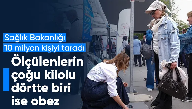 10 milyon kişi tarandı: Çoğu kilolu, dörtte biri ise obez!