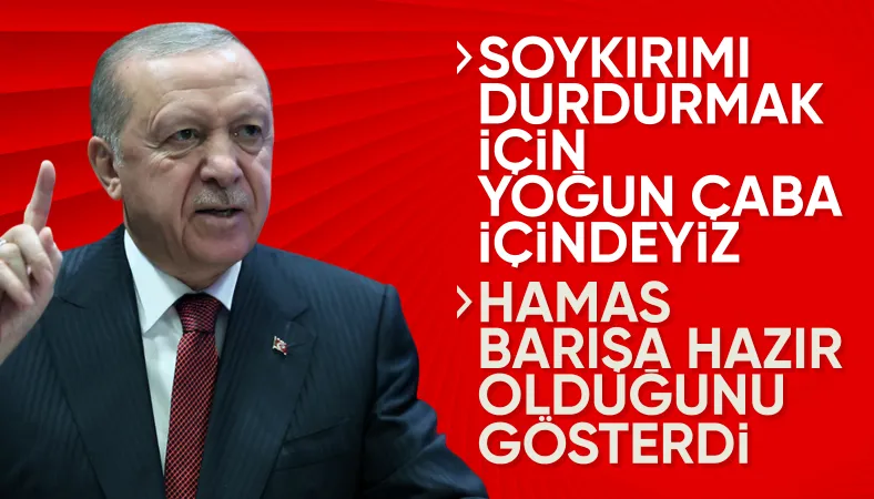 Cumhurbaşkanı Erdoğan: Gazze'de soykırımın durdurulması için yoğun çaba içerisindeyiz