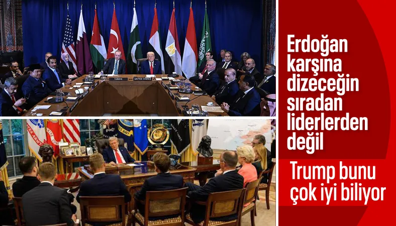 Cumhurbaşkanı Erdoğan, Gazze toplantısında Trump ile yan yana oturdu