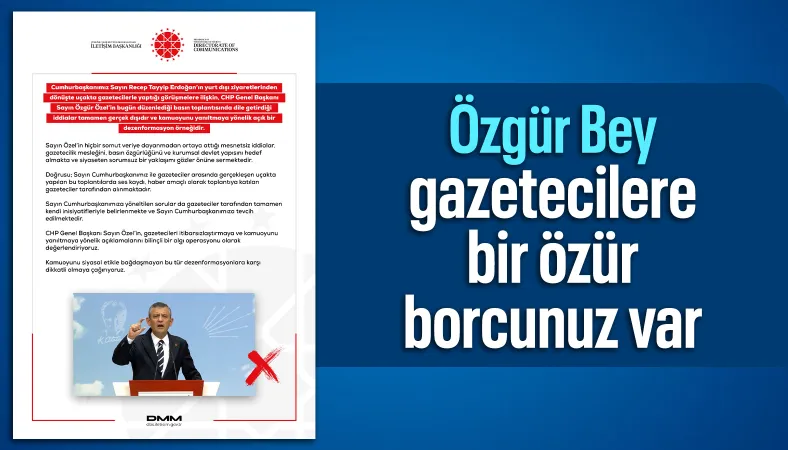 Dezenformasyonla Mücadele Merkezi'nden Özgür Özel'in iddialarına ilişkin açıklama