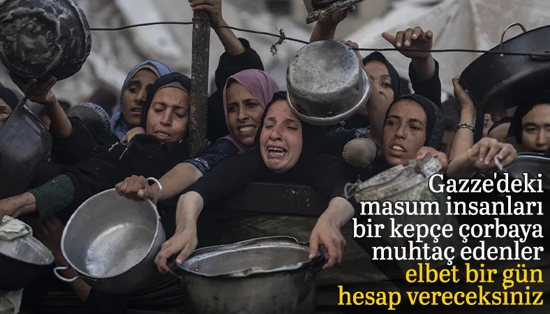 Gazze'de açlık her geçen gün artıyor: Uzun yemek kuyrukları oluşuyor