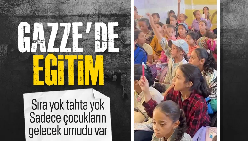 Gazze'de ateşkesin ardından çocuklar okullara döndü
