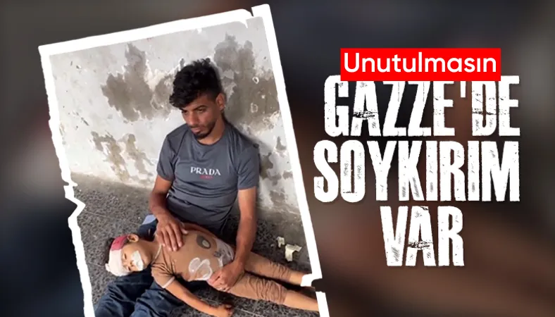 Gazze'de bir okul hedef alındı: Acılı babanın yürek burkan anları