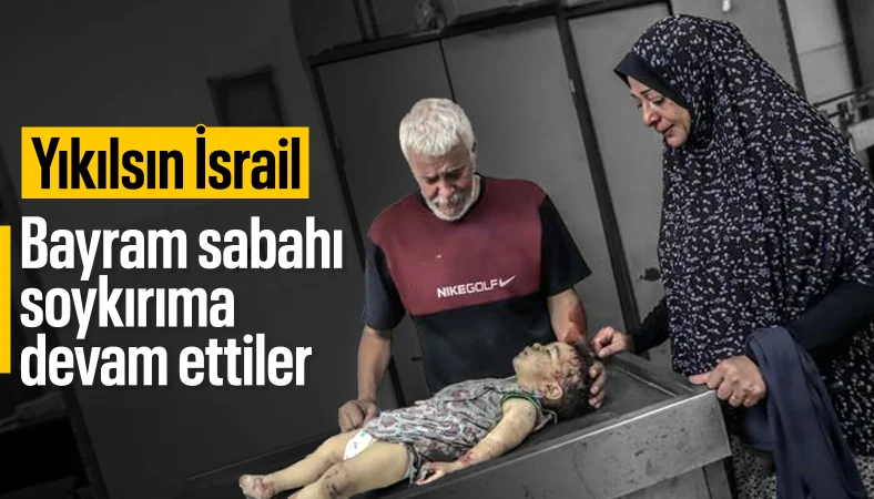 Gazze'de İsrail bayram sabahında da saldırdı