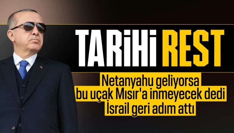 Gazze zirvesi öncesi havada hareketli anlar: Cumhurbaşkanı Erdoğan'ın uçağı pisti pas geçti