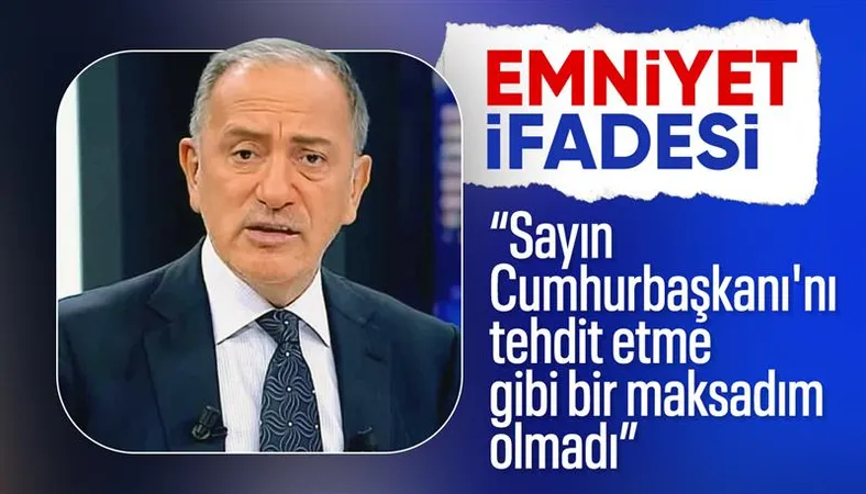 Gözaltına alınan Fatih Altaylı'nın ifadesi: Cumhurbaşkanını tehdit aklımdan bile geçmedi