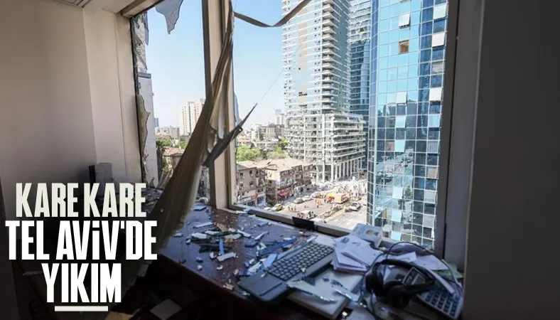 İran'ın, İsrail'e saldırısından sonra yıkım kareleri