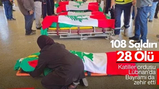 İsrail'in L&uuml;bnan'a bayramın ikinci g&uuml;n&uuml;nde d&uuml;zenlediği saldırılarda 28 kişi &ouml;ld&uuml;
