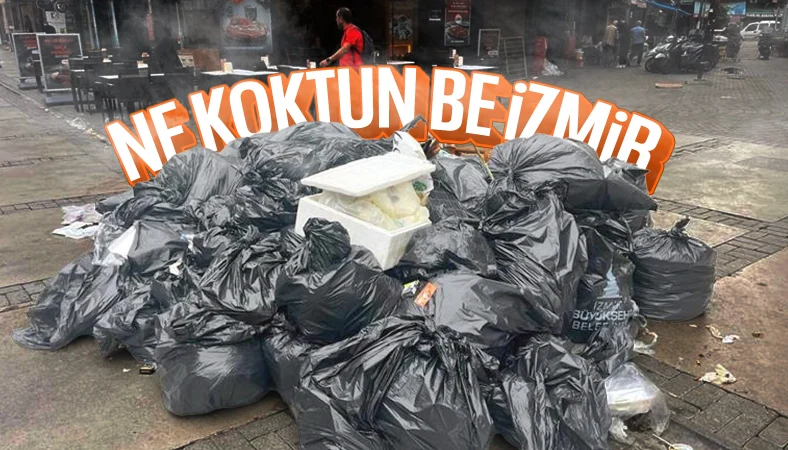 İzmir'de grev sürüyor: Çöp dağları oluştu