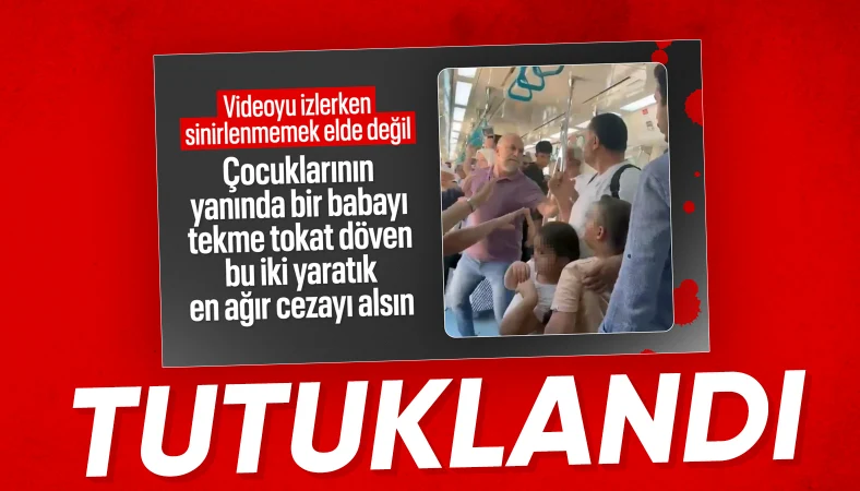 Marmaray'da çocuklarının yanında babaya saldıran şüpheli tutuklandı