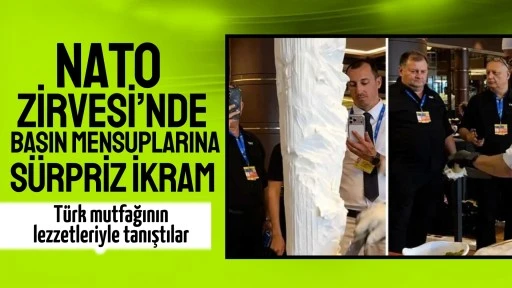 NATO Zirvesi'nde basın mensuplarına Maraş dondurması ikram edildi