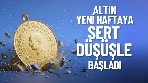 Ons ve gram altın yeni haftaya düşüşle başladı