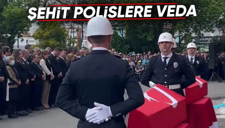 Şehit polis memurları i&ccedil;in Tekirdağ'da cenaze t&ouml;reni d&uuml;zenlendi