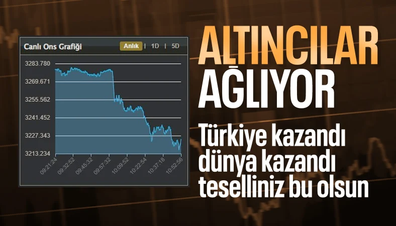 Terörsüz Türkiye'ye adım adım: Altın fiyatlarında düşüş sürüyor